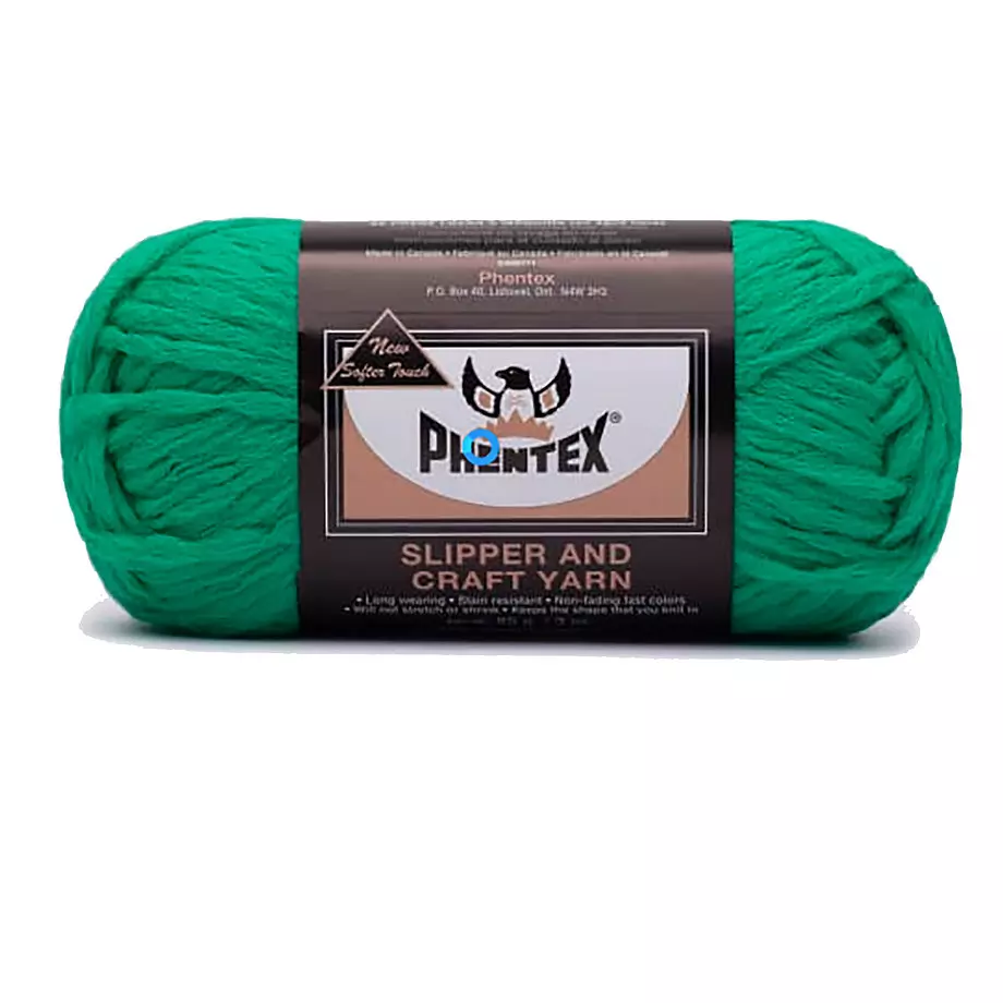 Phentex - Slipper and craft yarn, mod green