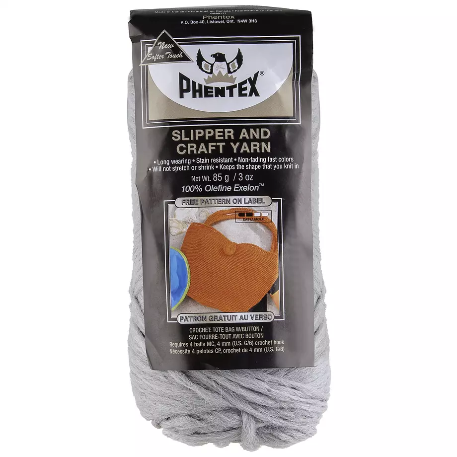 Phentex - Slipper and craft yarn, pewter