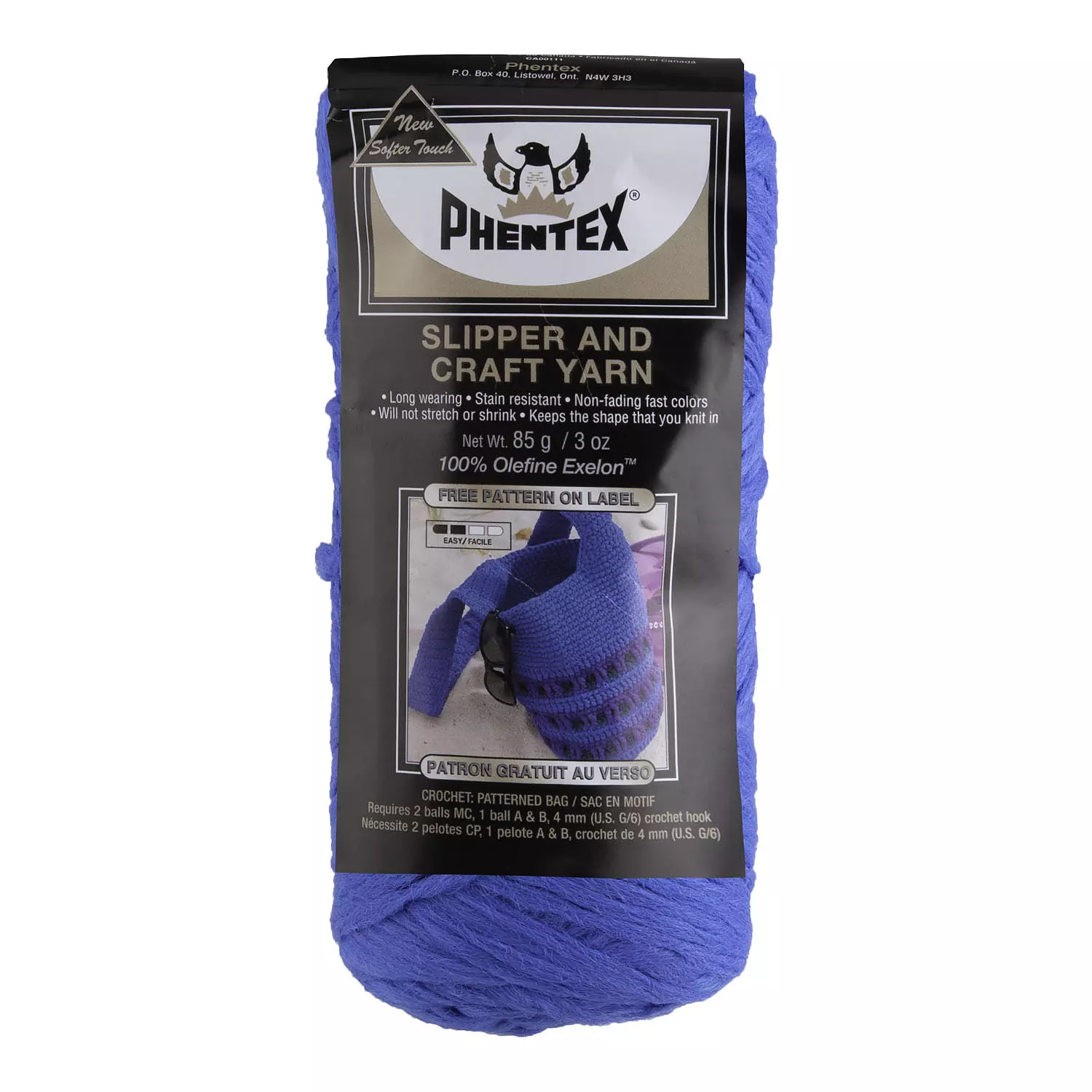 Phentex - Slipper and craft yarn, ultra blue