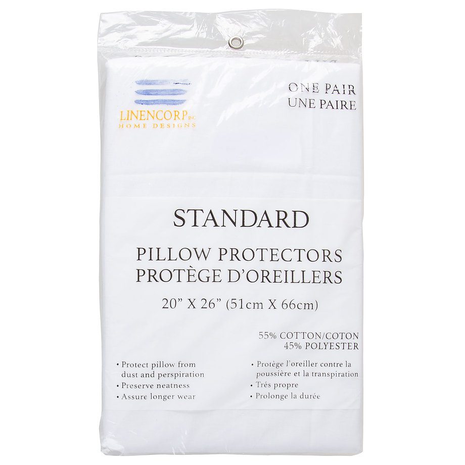 Pillow protectors, standard, pk. of 2