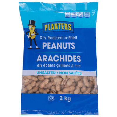 Planters - Unsalted dry roasted in-shell peanuts, 2 Kg