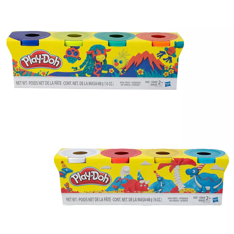 Play-Doh - Modeling dough, assorted, 4-pk