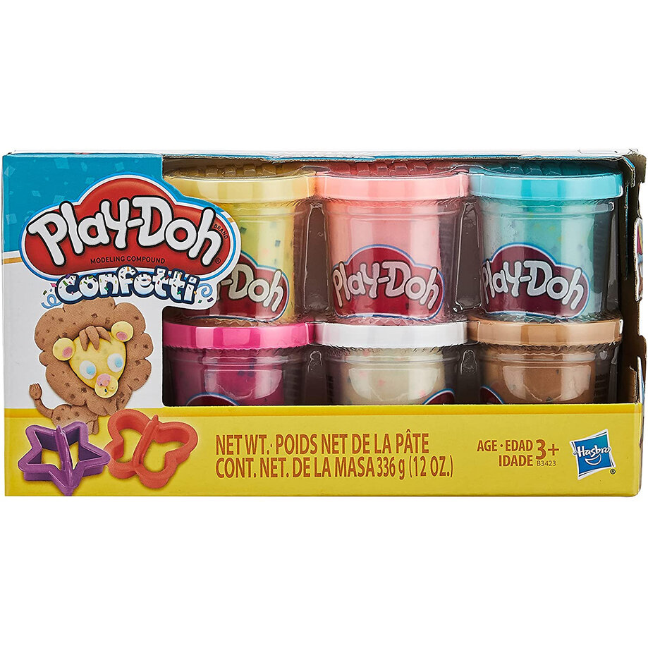 Play-Doh - Pâte à modeler collection Confetti, assortiment, paq. de 6