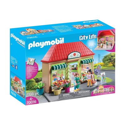 Playmobil - City Life - My flower shop playset, 165 pcs