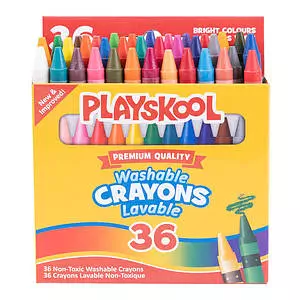 Playskool - Premium quality washable crayons, pack of 36