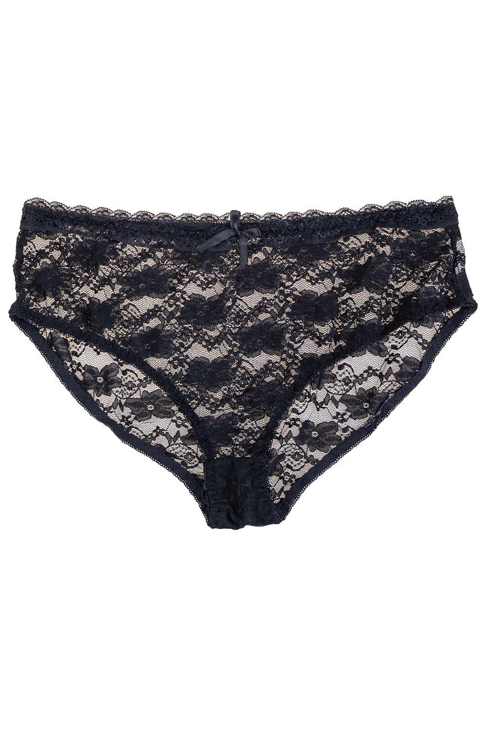 Plunging lace push-up demi bra set, black - Plus Size. Colour: black. Size:  38d/8