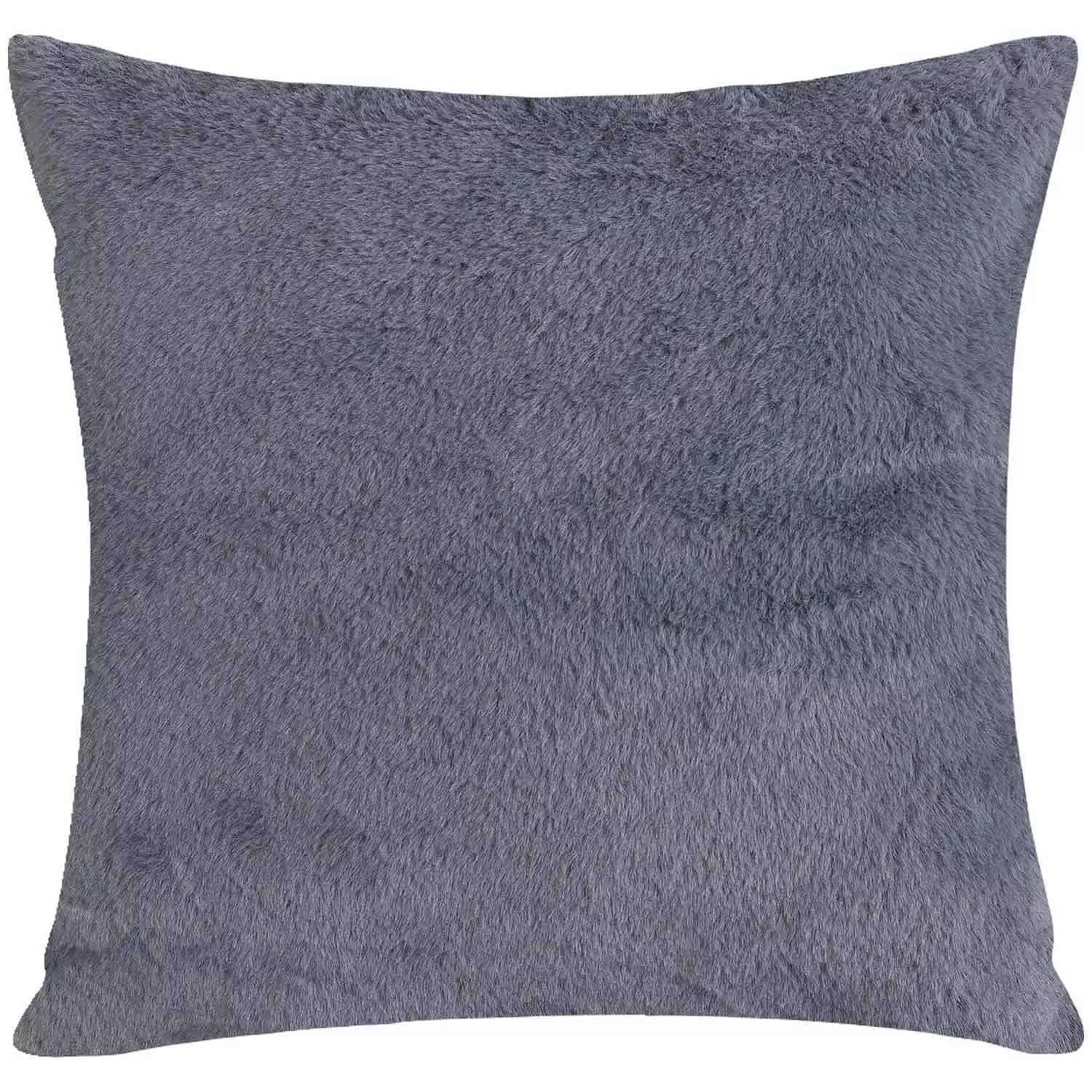 Plush cushion, 18"x18", grey