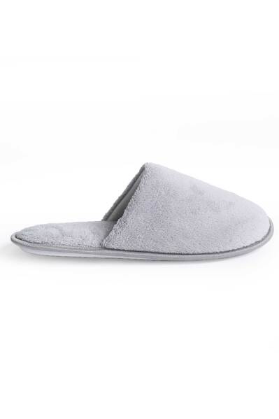 Plush lined, non-slip spa slippers - Grey