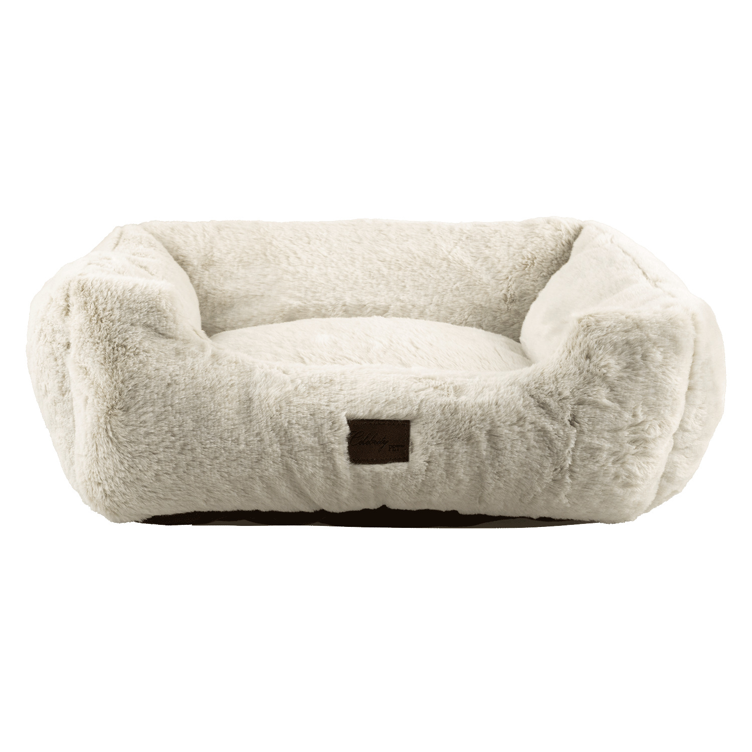 Plush rectangular pet bed