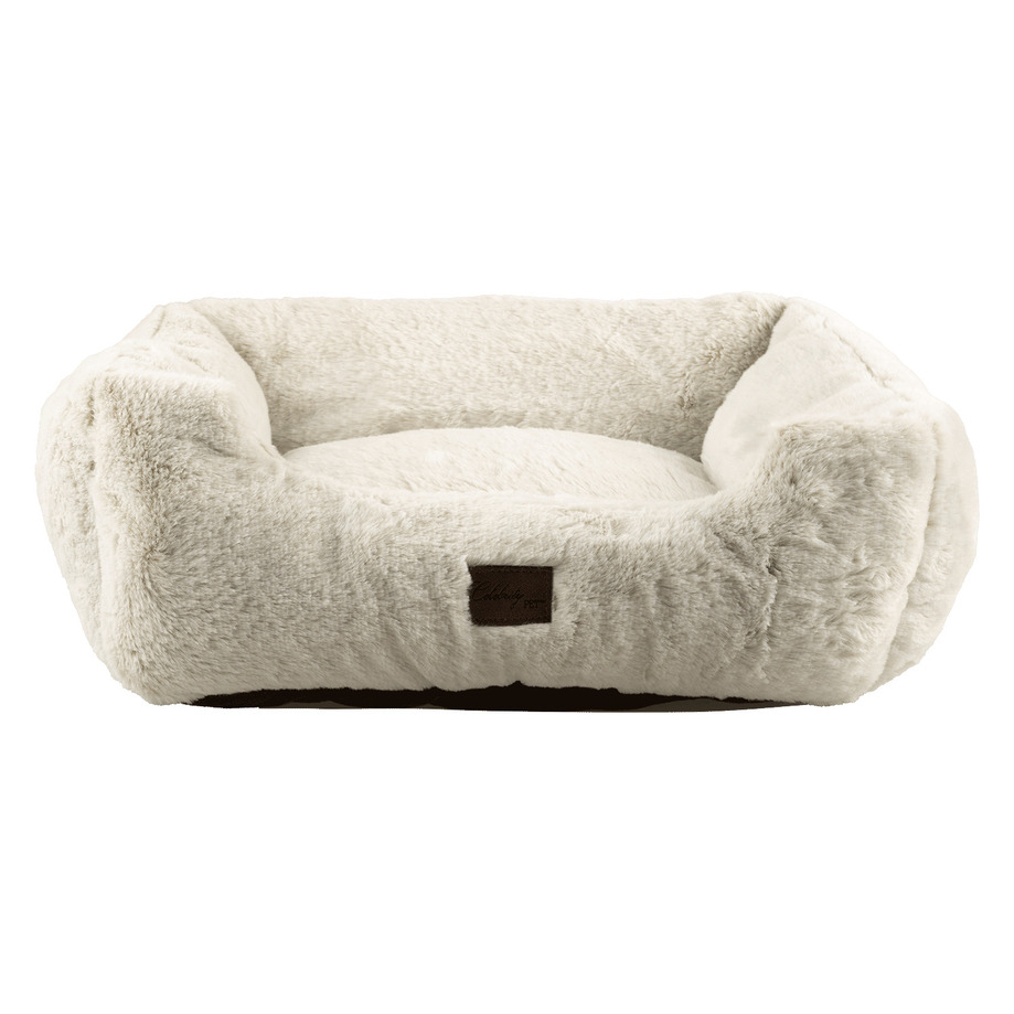 Plush rectangular pet bed