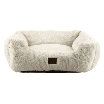 Plush rectangular pet bed