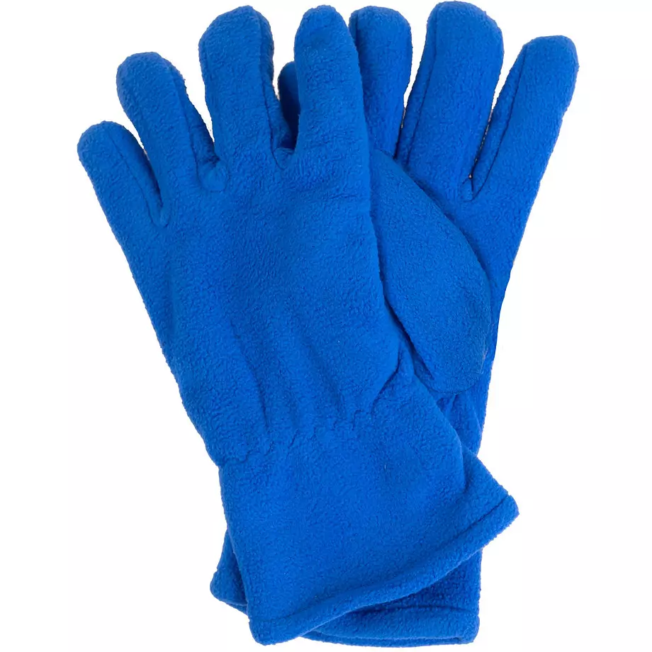 Polar fleece gloves, royal blue
