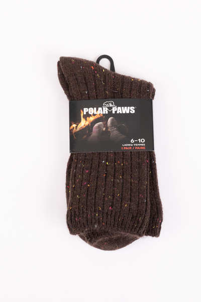 Polar Paws - Wool crew socks - Brown