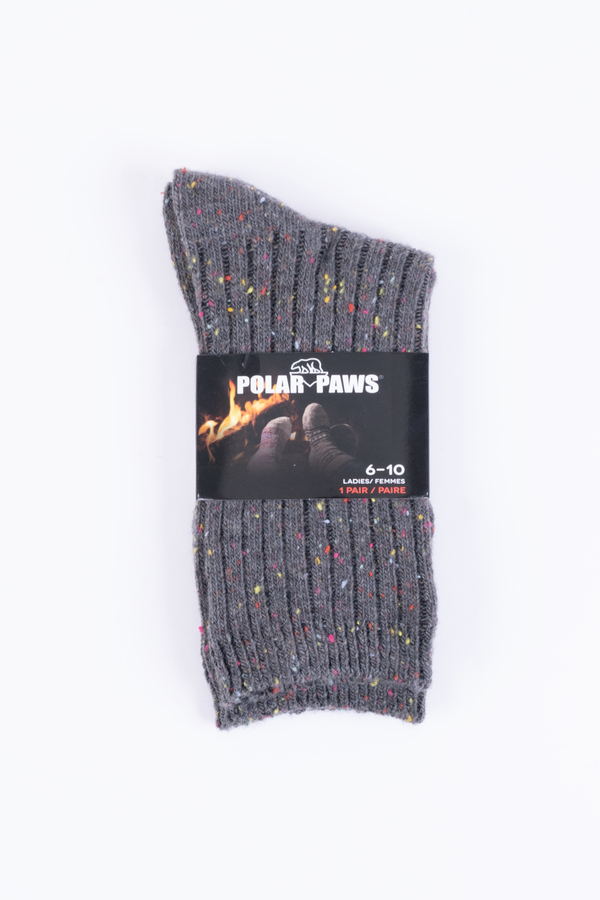 Polar Paws - Wool crew socks - Grey