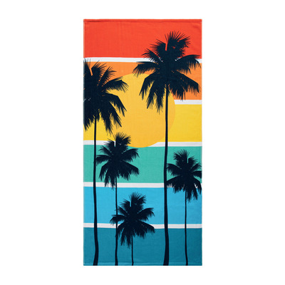 Premium ultra soft velour beach towel - Palm trees