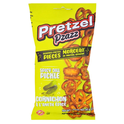 Pretzel Pzazz - Spicy dill pickle flavoured pretzels pieces