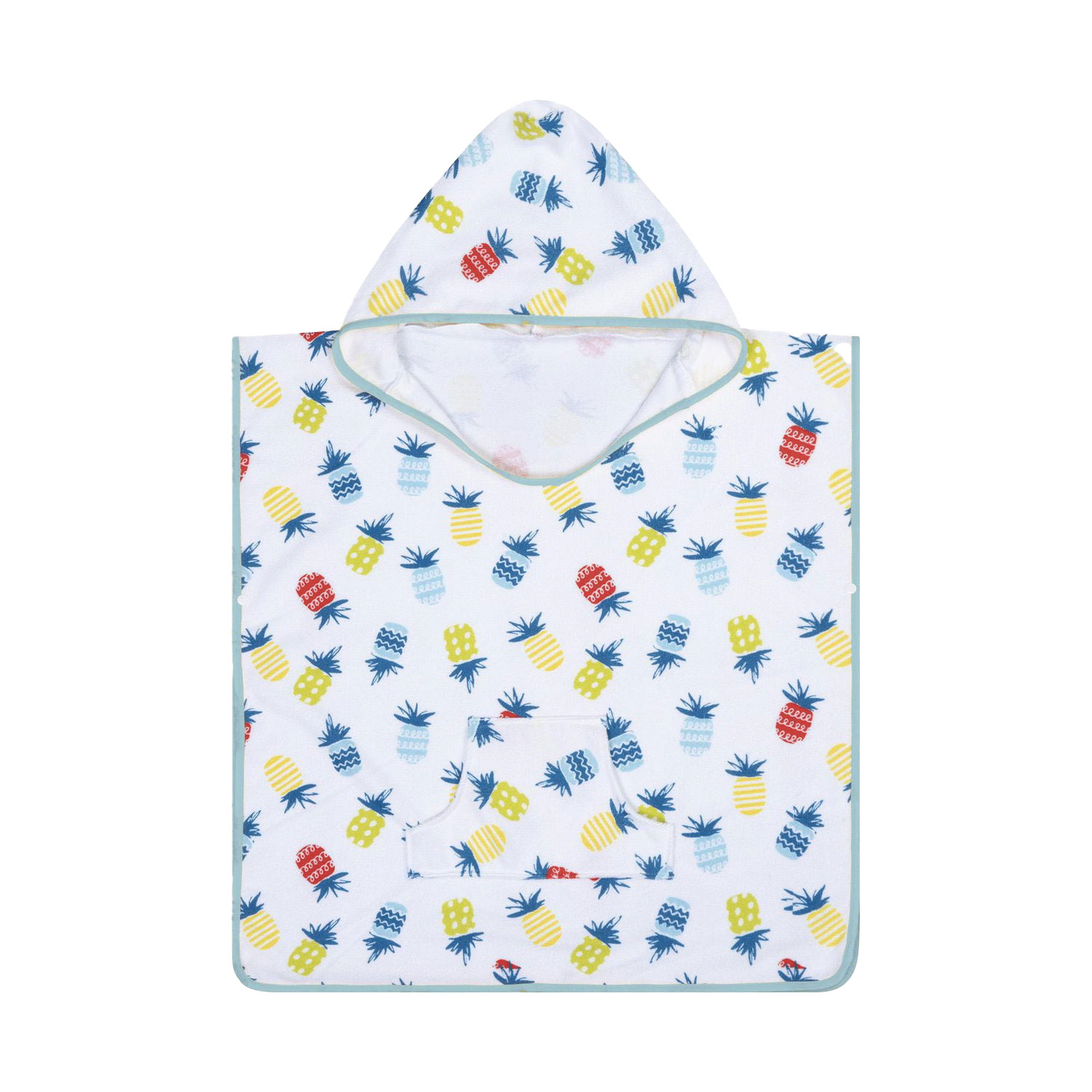 Printed beach poncho - Pineapple Sketch