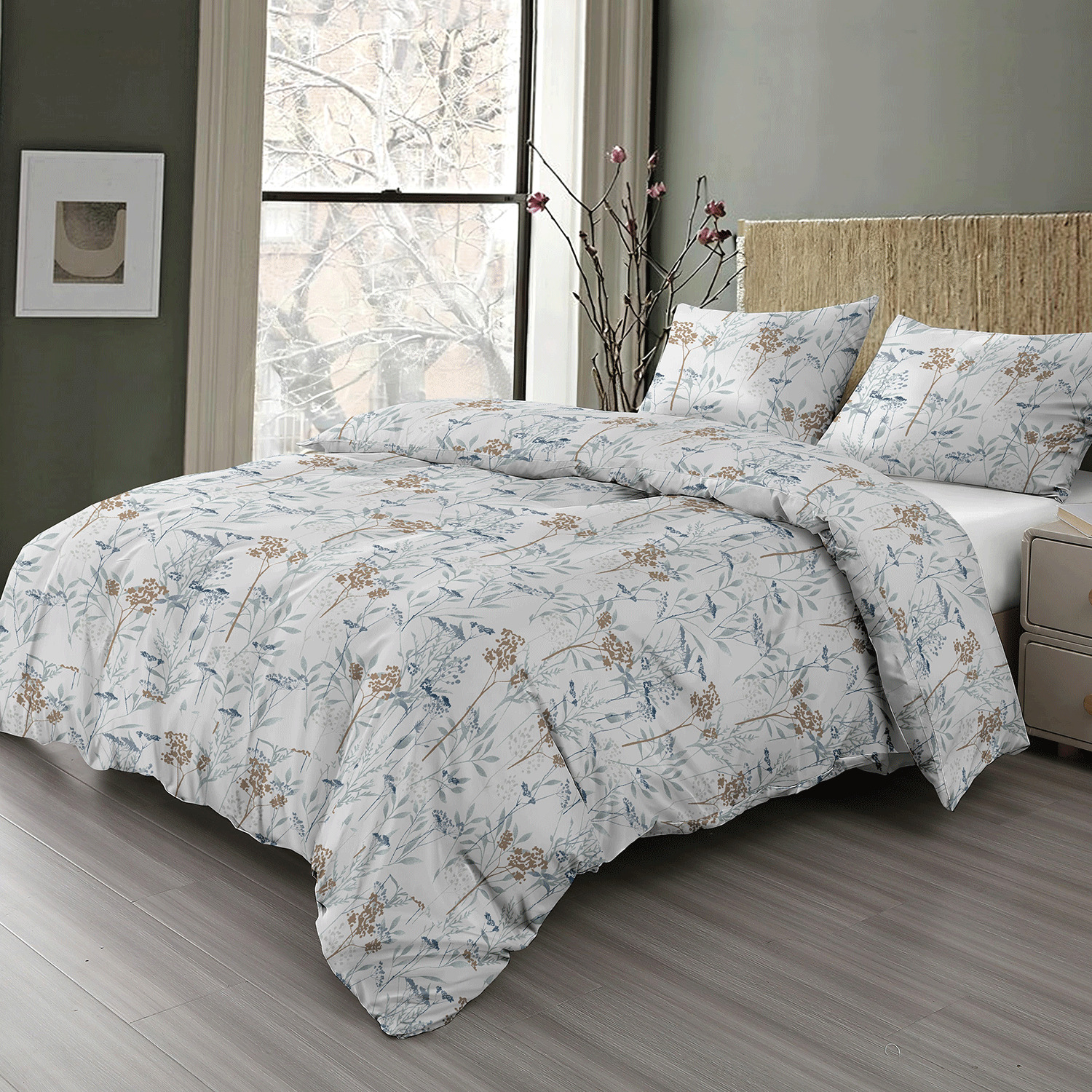 Printed comforter set, Morning meadow
