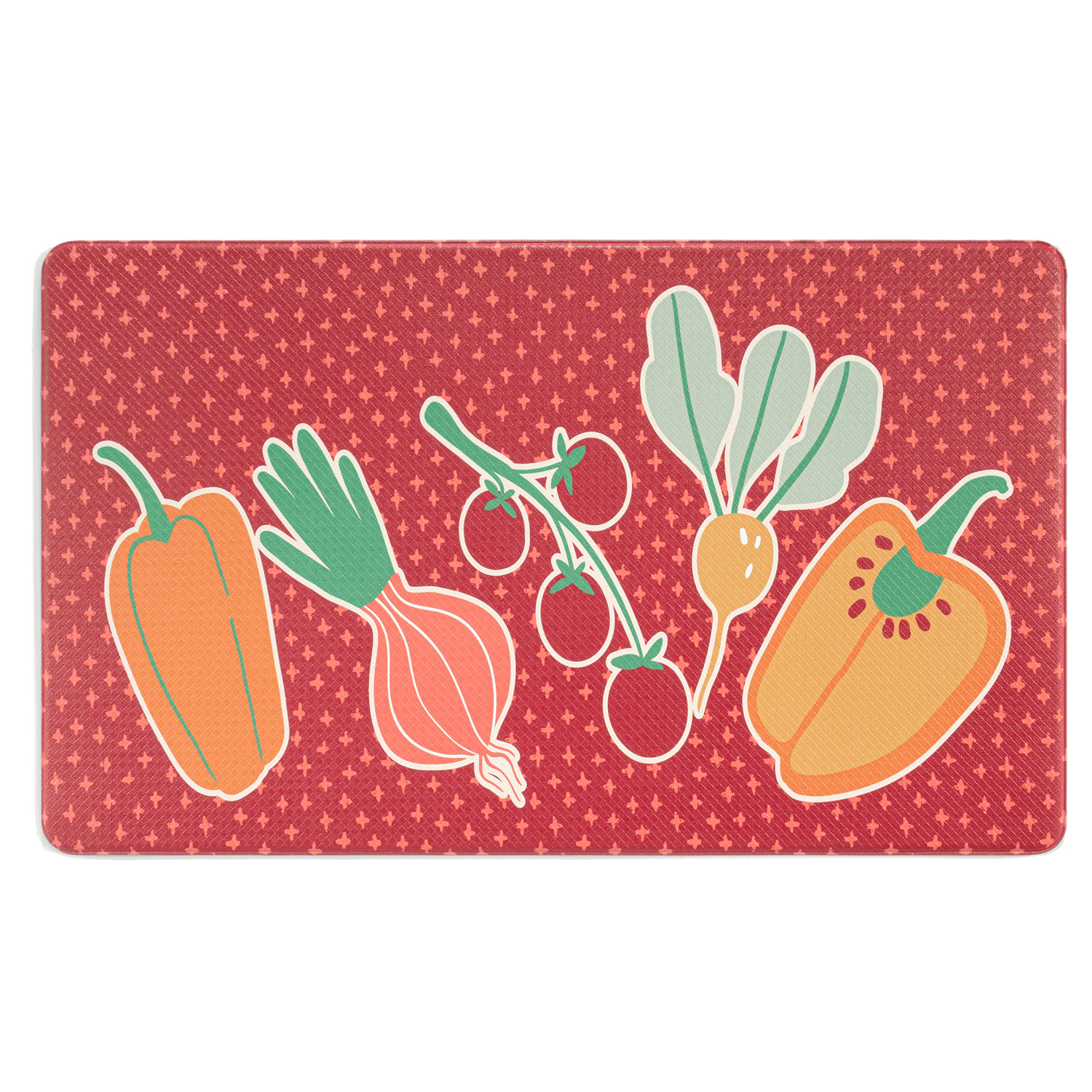 Printed floormat with foam backing - Vegetables