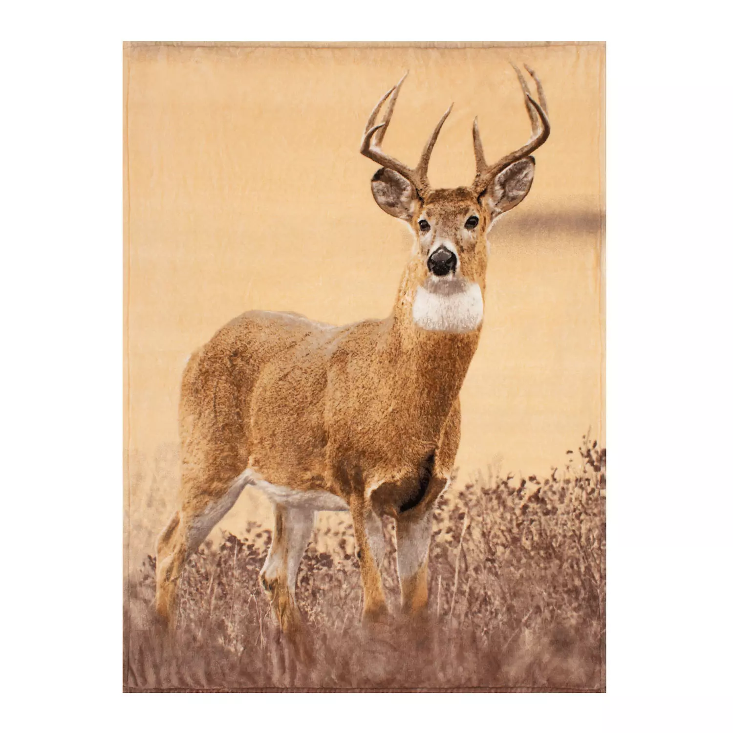 Printed micro mink throw, 48"x60", deer