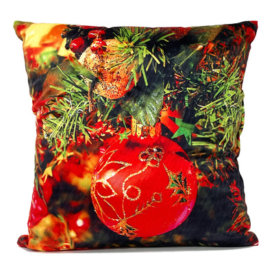 Printed photoreal cushion, 17"x17" - Christmas ornament