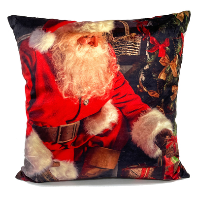 Printed photoreal cushion, 17"x17" - Santa Claus
