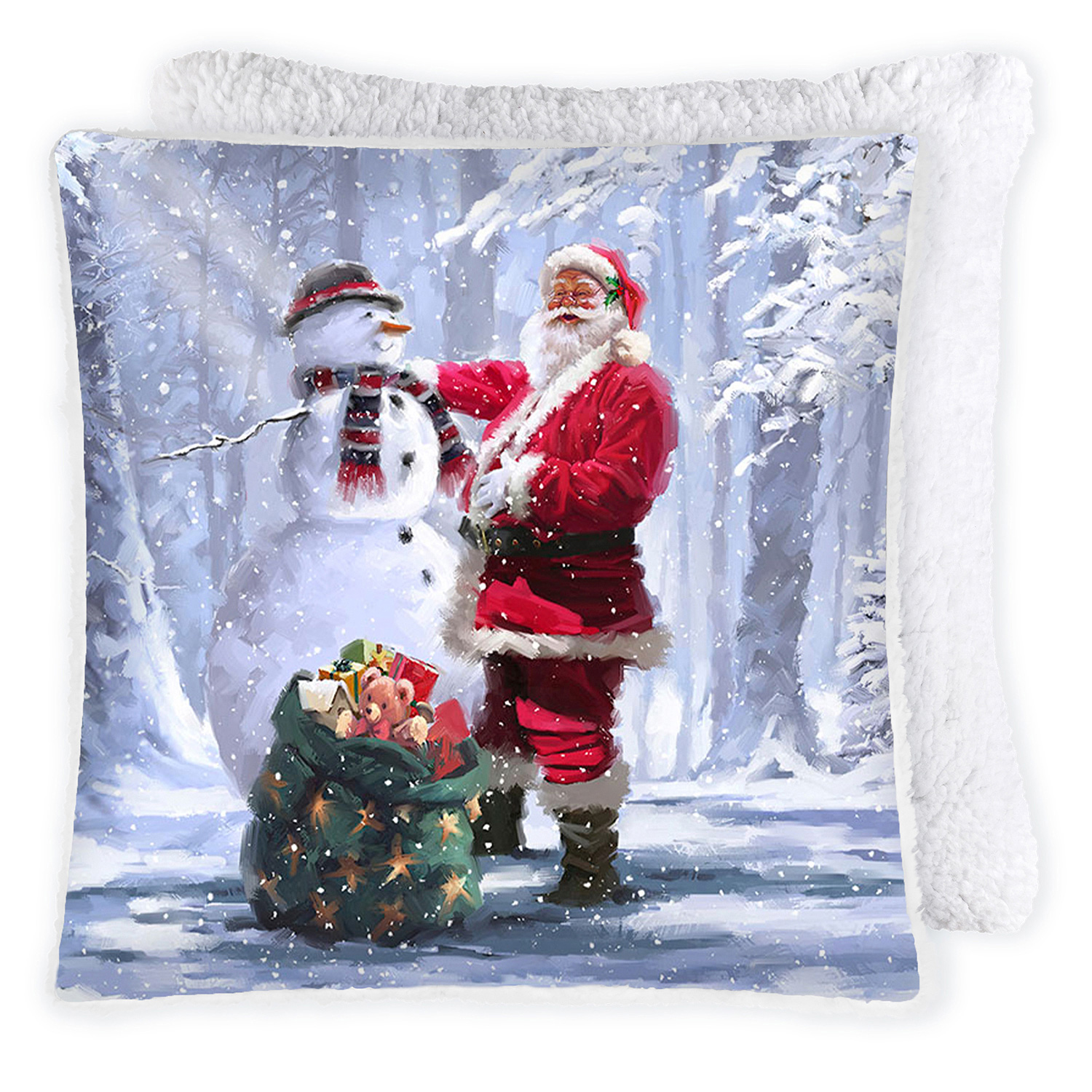 Printed photoreal cushion, 17"x17" - Santa Claus