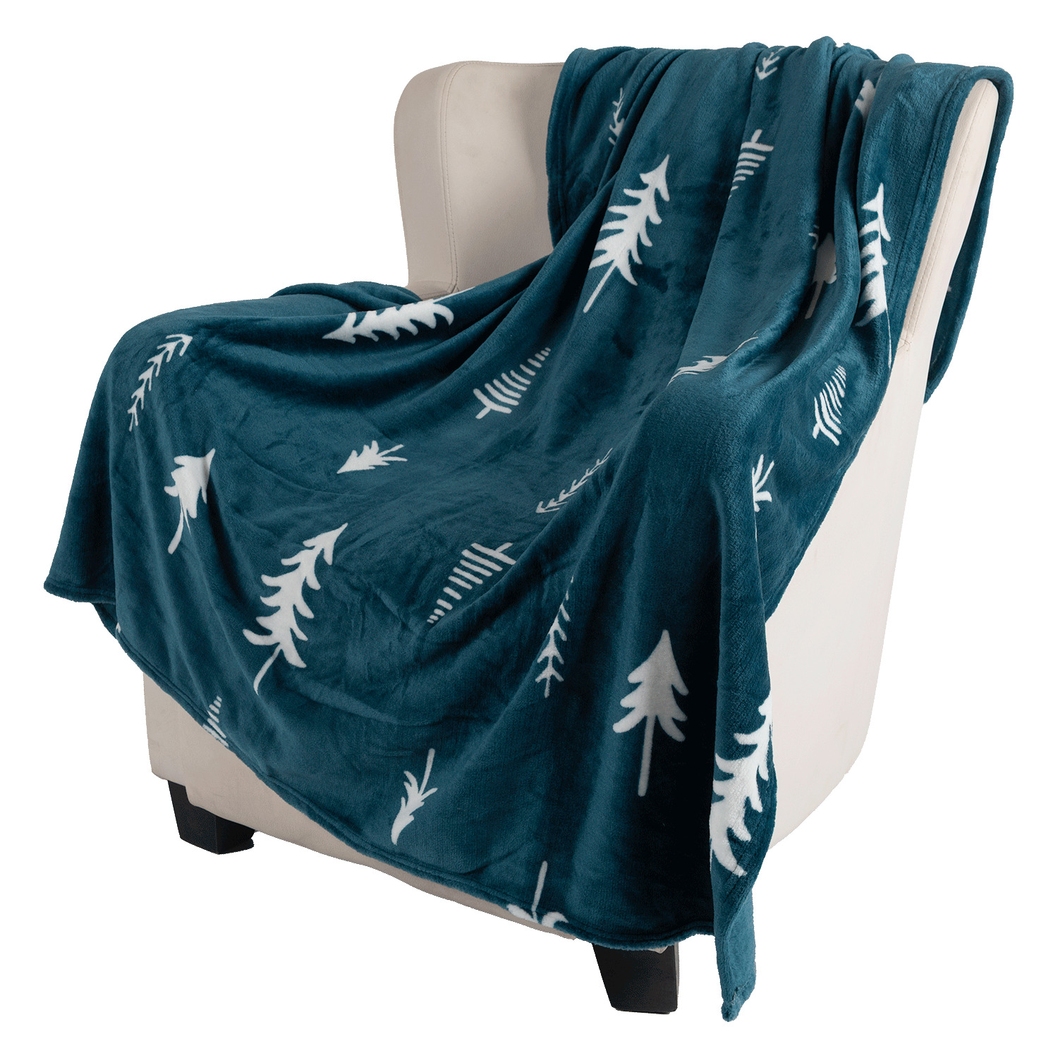 Printed throw - White pine trees