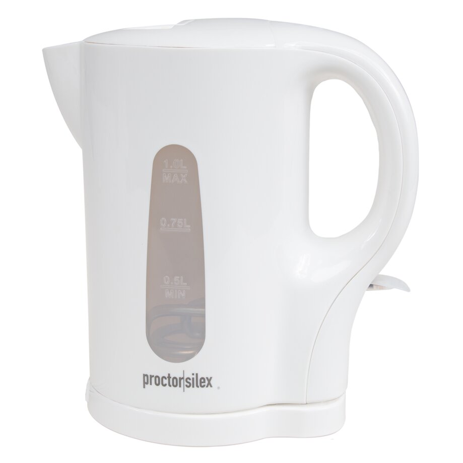 Proctor Silex - Durable kettle, white, 1L