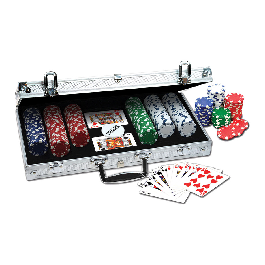 ProPoker - Jetons de poker 11,5g en coffret aluminium, 300 mcx
