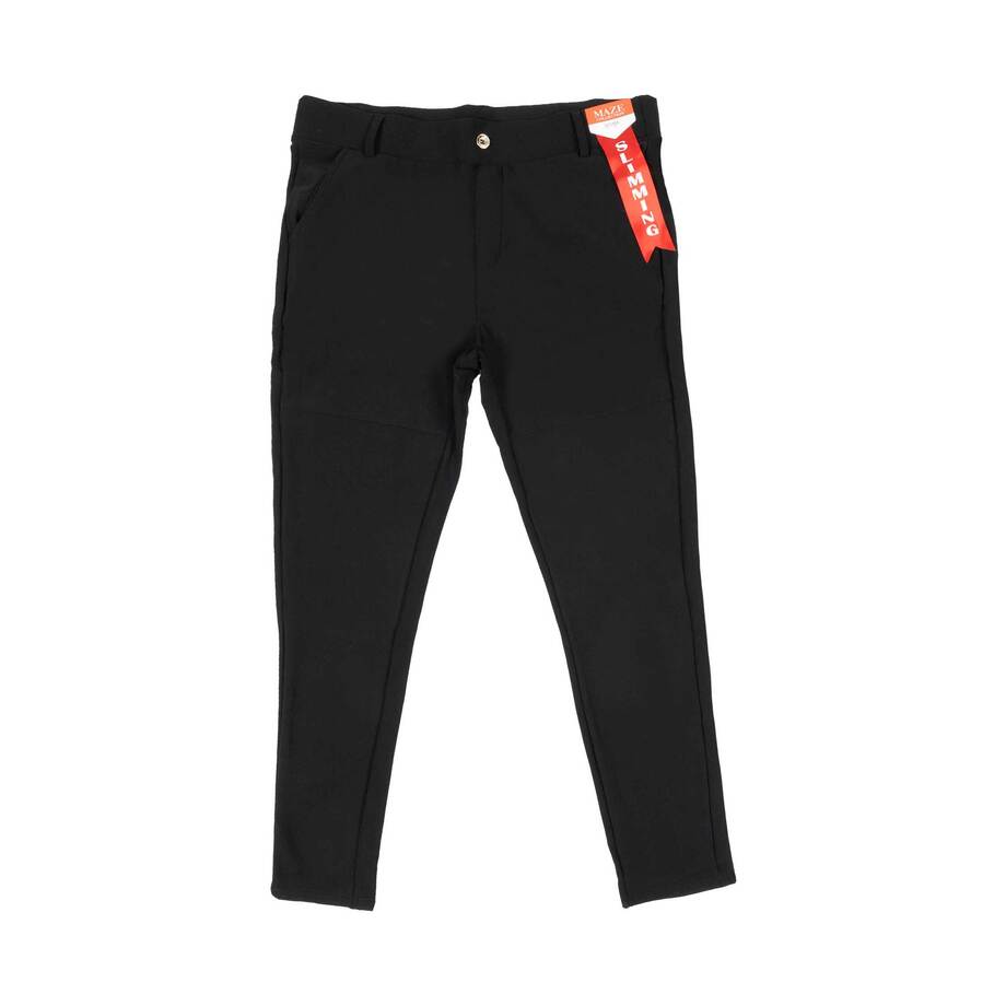 Pull-on scuba knit pants with front seam - Plus Size. Colour: black. Size:  1x