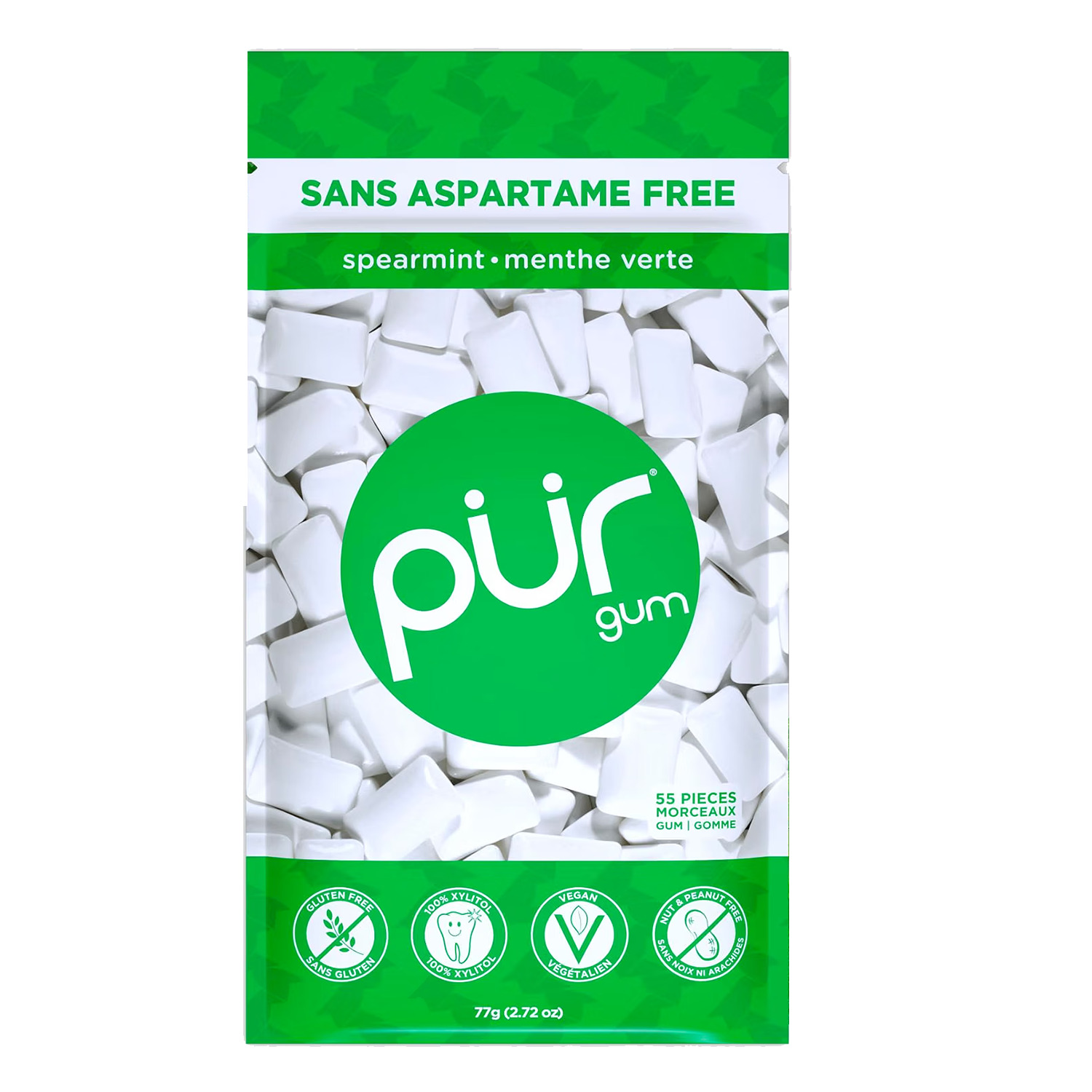 PUR - Gommes, Menthe verte - 55 mcx