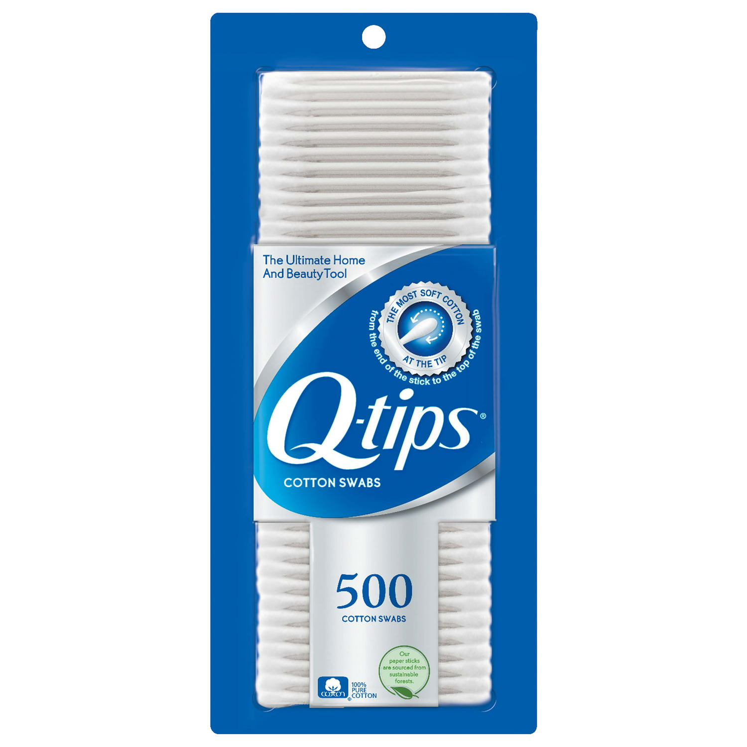 Q-tips - Cotton swabs, 500 count