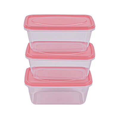 Rectangular food containers, pk. of 3 - 250ml