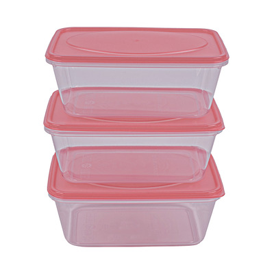 Rectangular food containers, pk. of 3 - 520ml