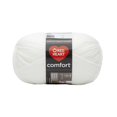Red Heart Comfort - Yarn, White shimmer