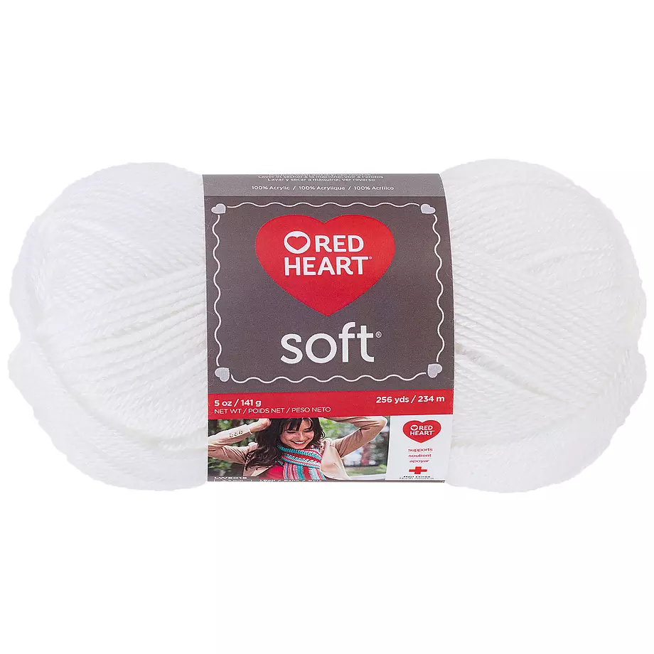 Red Heart Soft - Fil, blanc