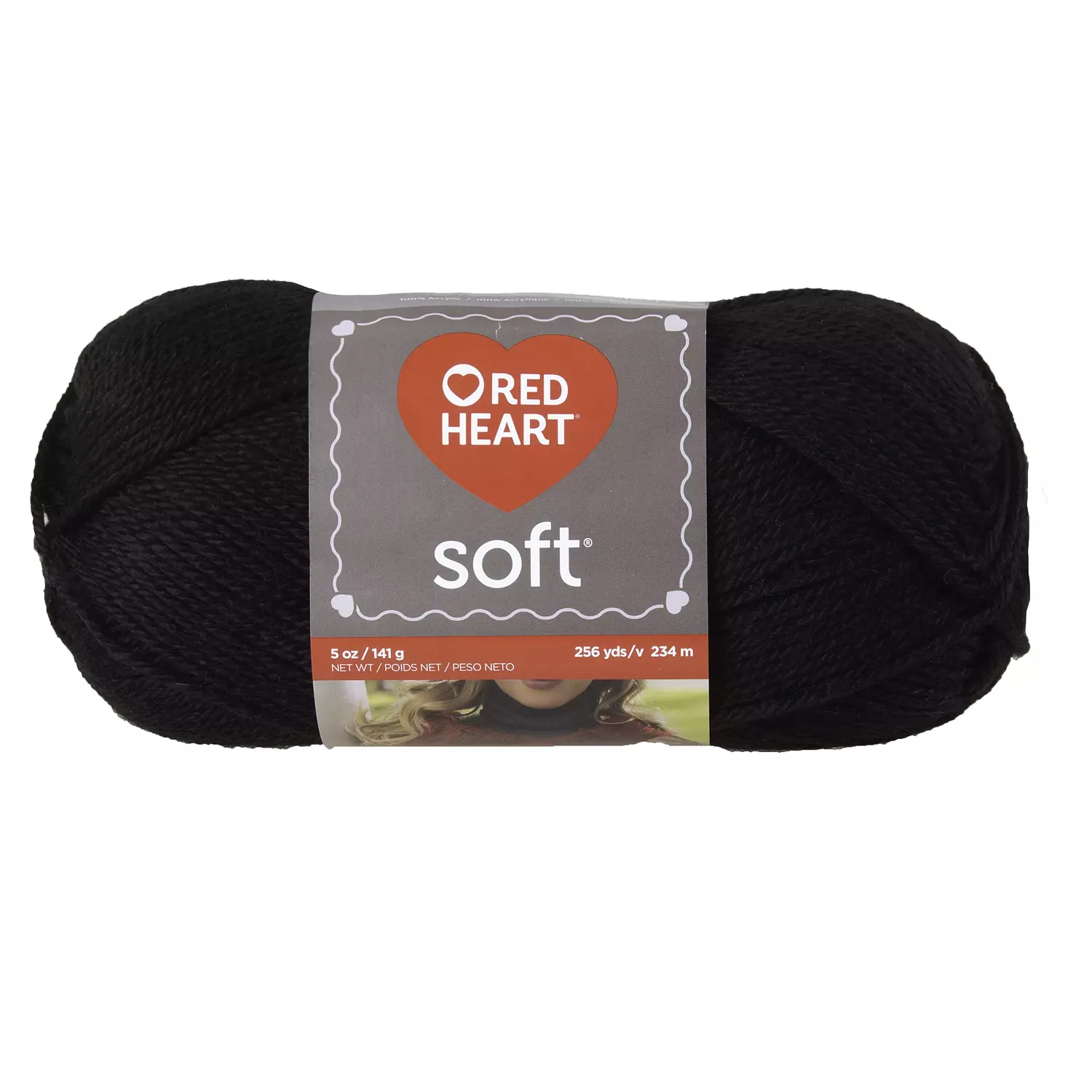 Red Heart Soft - Fil, noir