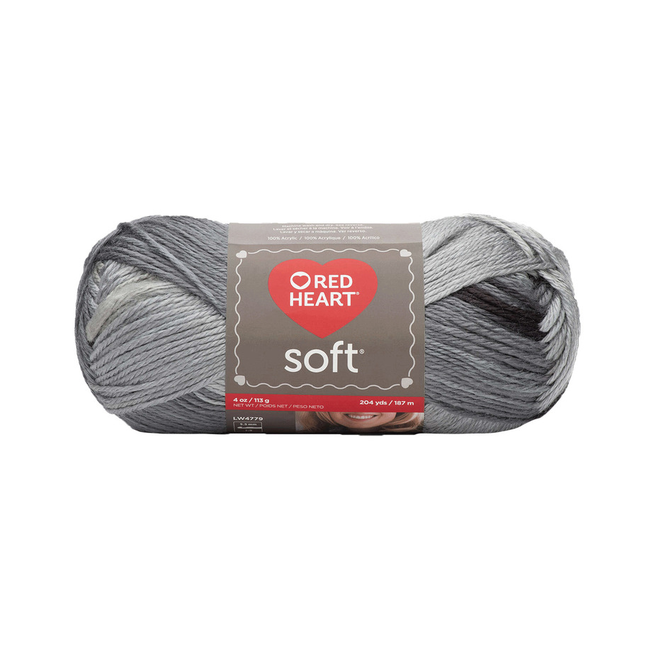 Red Heart Soft - Yarn, Grayscale