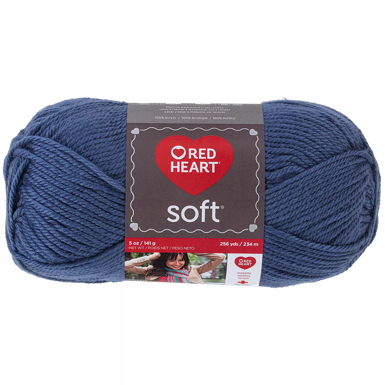 Red Heart Soft - Yarn, mid blue