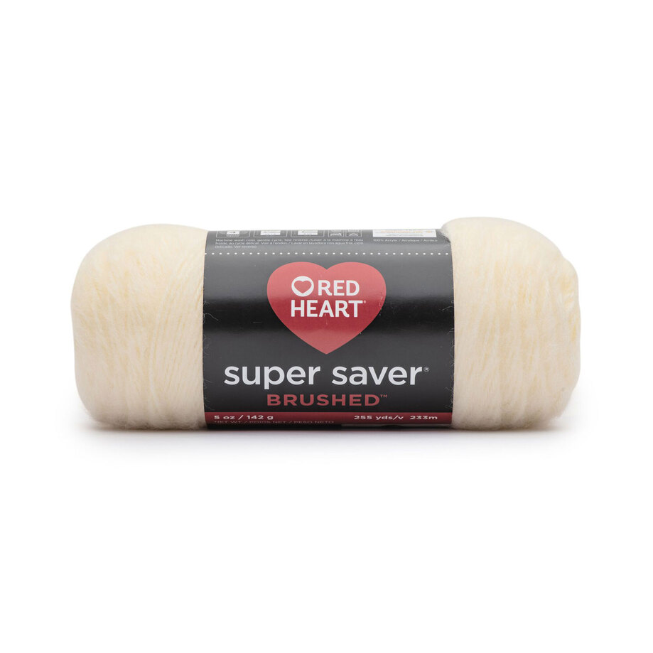 Red Heart Super Saver Brushed - Fil, crème