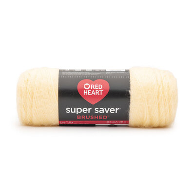 Red Heart Super Saver Brushed - Yarn, whipped butter