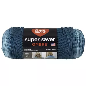 Red Heart Super Saver - Yarn, teal ombre