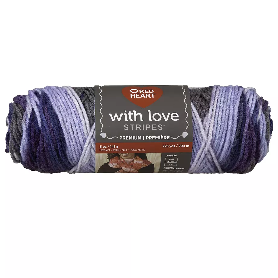 Red Heart With Love - Yarn, baroque stripe