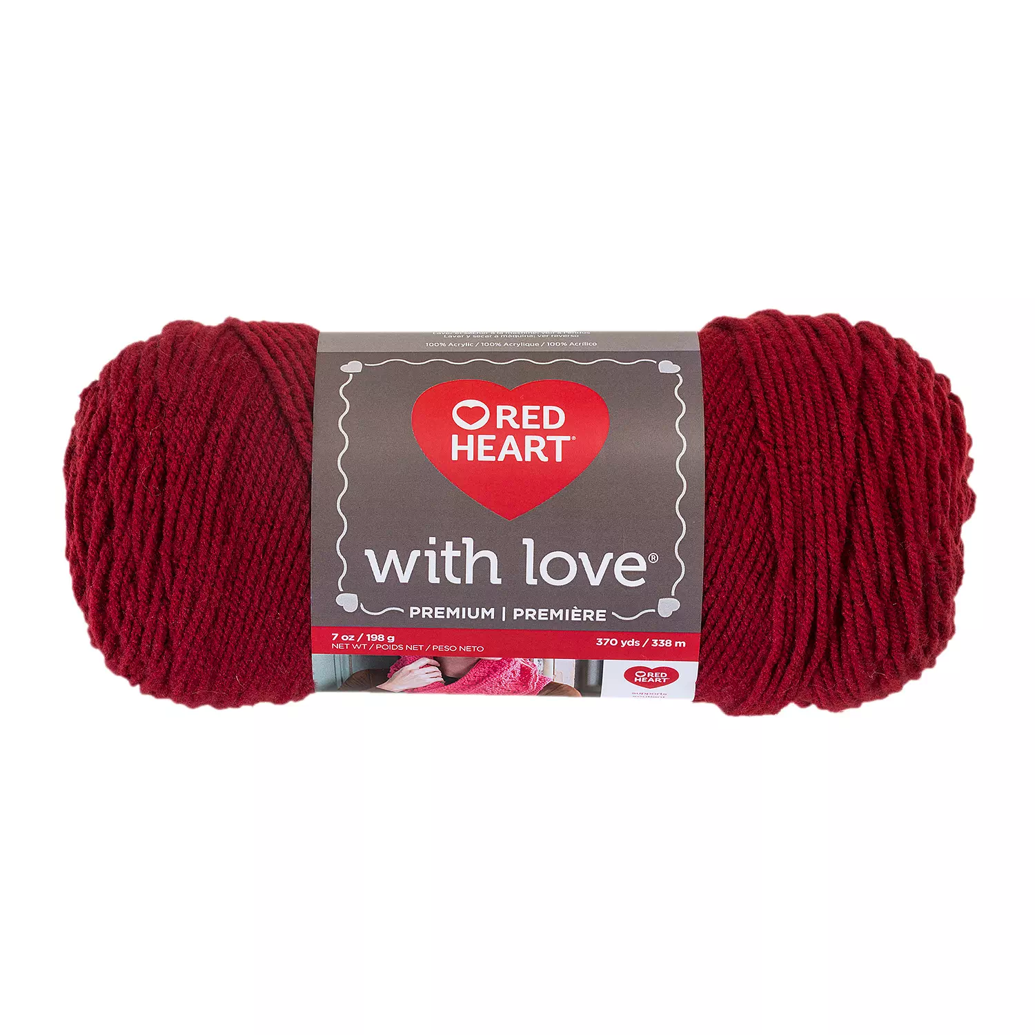 Red heart With Love - Yarn, berry red