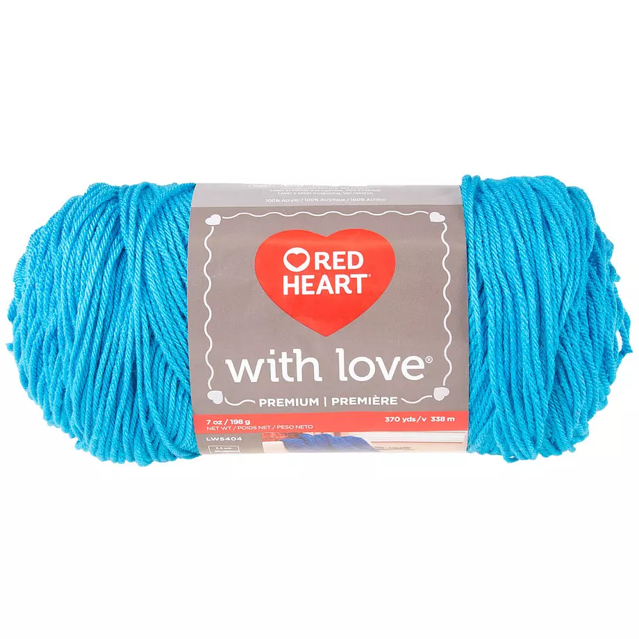 Red Heart With Love - Yarn, blue hawaii