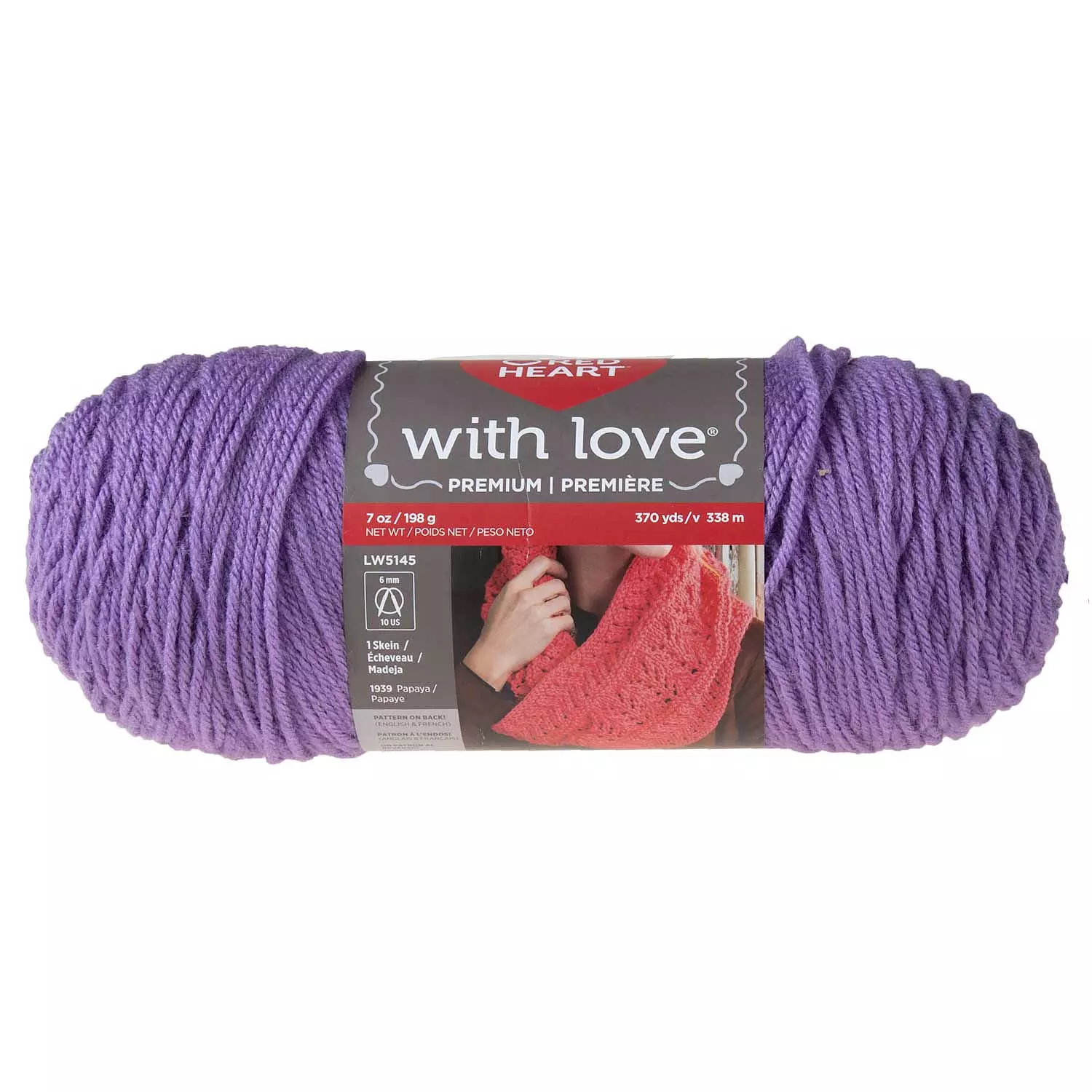 Red Heart With Love - Yarn, lilac