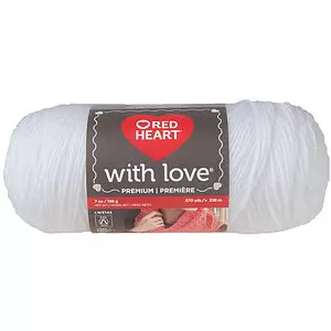 Red Heart With Love - Yarn, white
