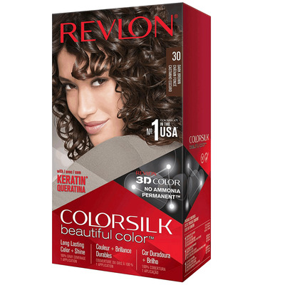 Revlon - Colorsilk Beautiful Color, coloration permanente - 30 Châtain foncé