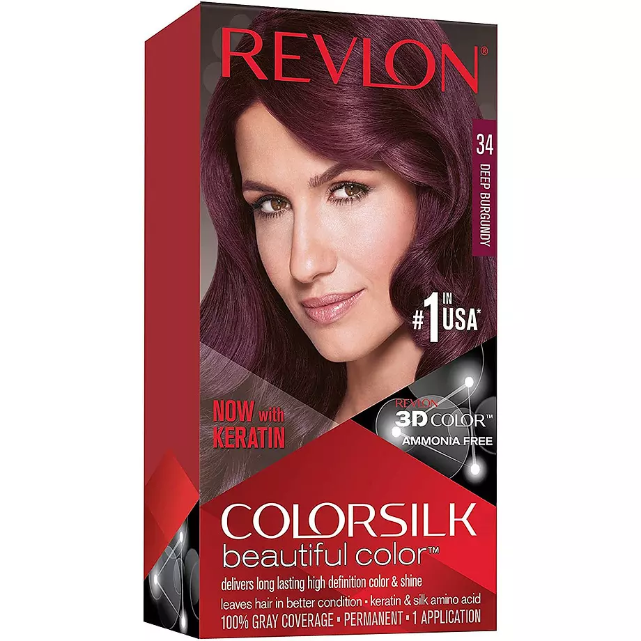 Revlon - Colorsilk Beautiful Color, coloration permanente, 34 bourgogne profond